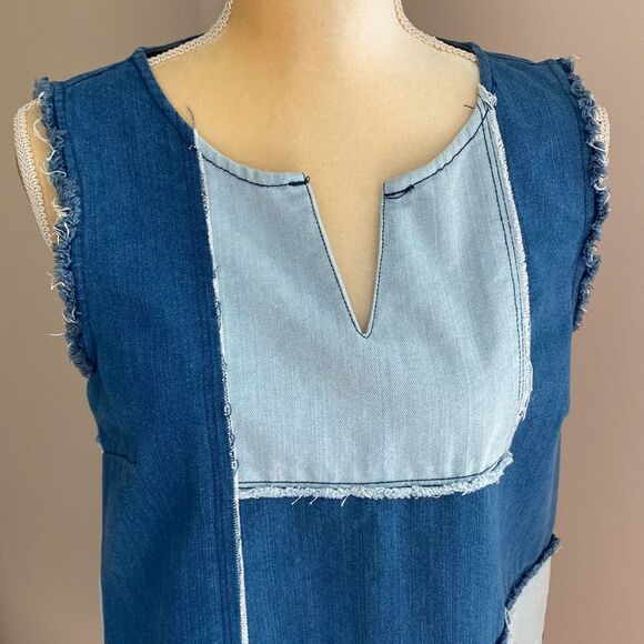 EUC Nanette Lapore Denim Patchwork Dress(size Small) - Picture 5 of 9